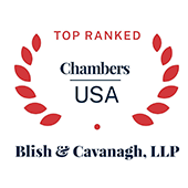 Top Ranked Chambers USA Badge for Blish & Cavanagh, LLP