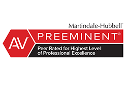 AV Preeminent | Martindale-Hubbell | Peer Rated for Highest Level of Professional Excellence Badge